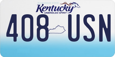 KY license plate 408USN