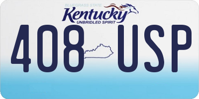 KY license plate 408USP
