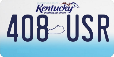 KY license plate 408USR