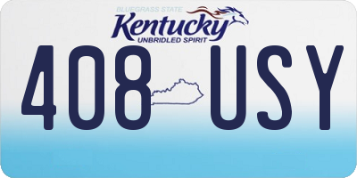 KY license plate 408USY