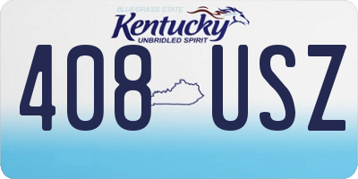 KY license plate 408USZ
