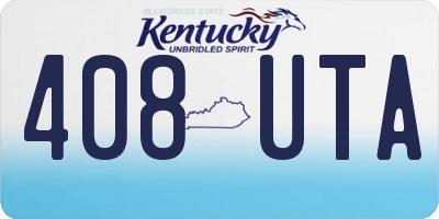 KY license plate 408UTA