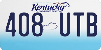 KY license plate 408UTB