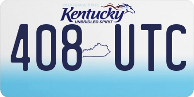 KY license plate 408UTC