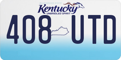 KY license plate 408UTD