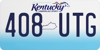 KY license plate 408UTG
