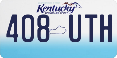 KY license plate 408UTH