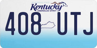 KY license plate 408UTJ