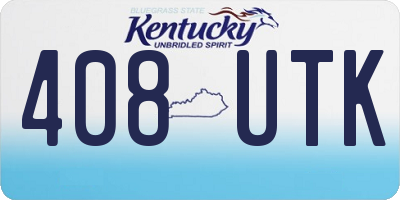 KY license plate 408UTK