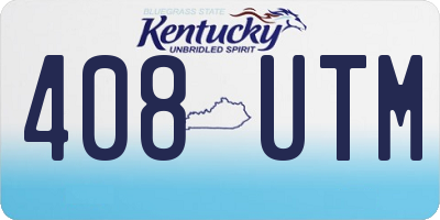 KY license plate 408UTM