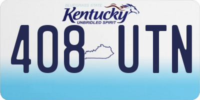 KY license plate 408UTN