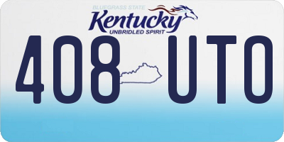 KY license plate 408UTO