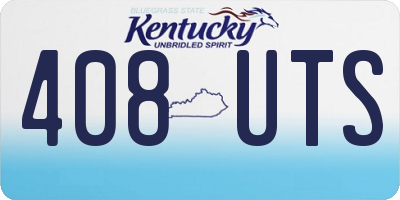 KY license plate 408UTS
