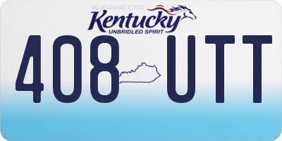 KY license plate 408UTT