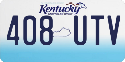 KY license plate 408UTV