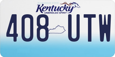 KY license plate 408UTW