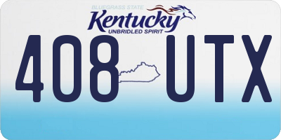 KY license plate 408UTX