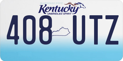 KY license plate 408UTZ