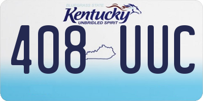 KY license plate 408UUC