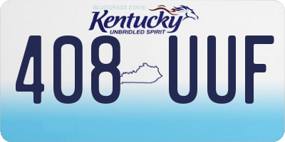 KY license plate 408UUF