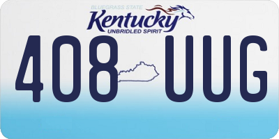 KY license plate 408UUG