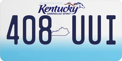 KY license plate 408UUI