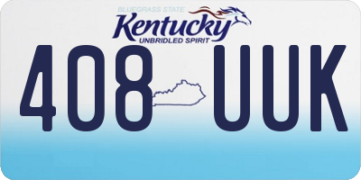 KY license plate 408UUK