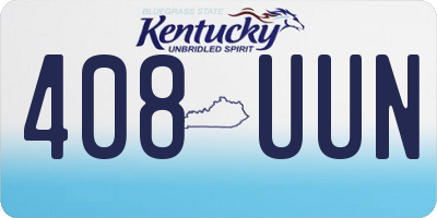 KY license plate 408UUN