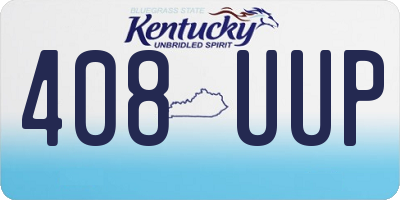 KY license plate 408UUP