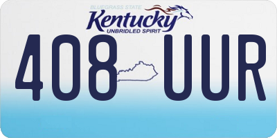 KY license plate 408UUR