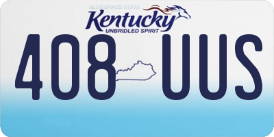 KY license plate 408UUS