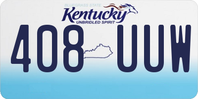 KY license plate 408UUW