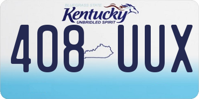 KY license plate 408UUX