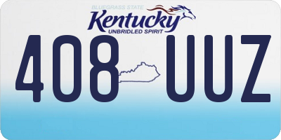 KY license plate 408UUZ