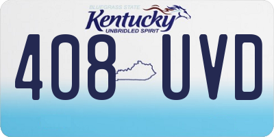 KY license plate 408UVD