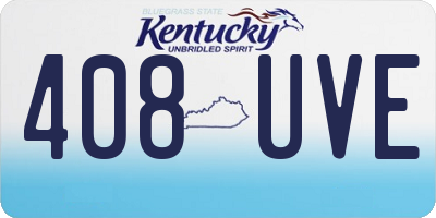 KY license plate 408UVE