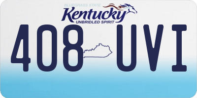 KY license plate 408UVI