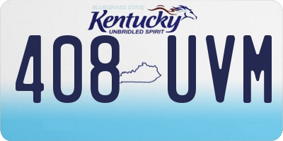 KY license plate 408UVM