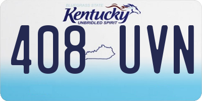 KY license plate 408UVN