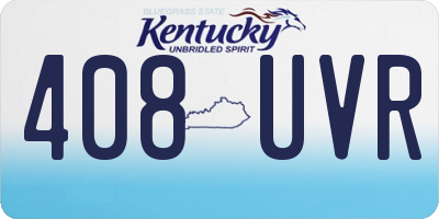 KY license plate 408UVR