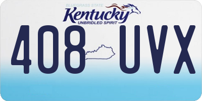 KY license plate 408UVX