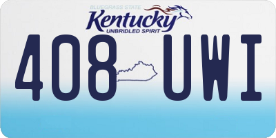 KY license plate 408UWI