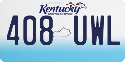 KY license plate 408UWL