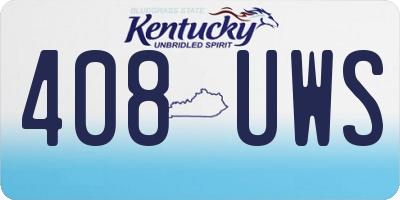 KY license plate 408UWS
