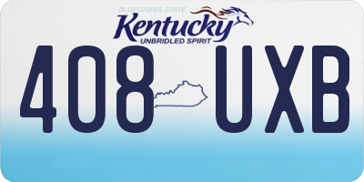 KY license plate 408UXB