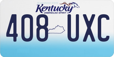 KY license plate 408UXC