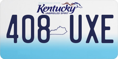 KY license plate 408UXE