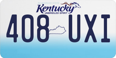 KY license plate 408UXI