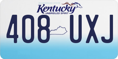 KY license plate 408UXJ