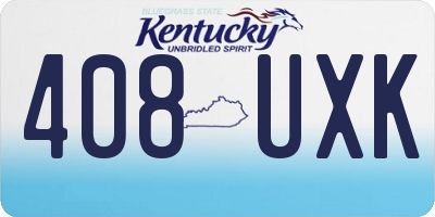 KY license plate 408UXK